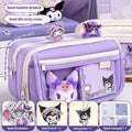 New Sanrio Kuromi Pencil Case Stationery For Junior High School Girls New Primary School Students Large Capacity High Appearanc