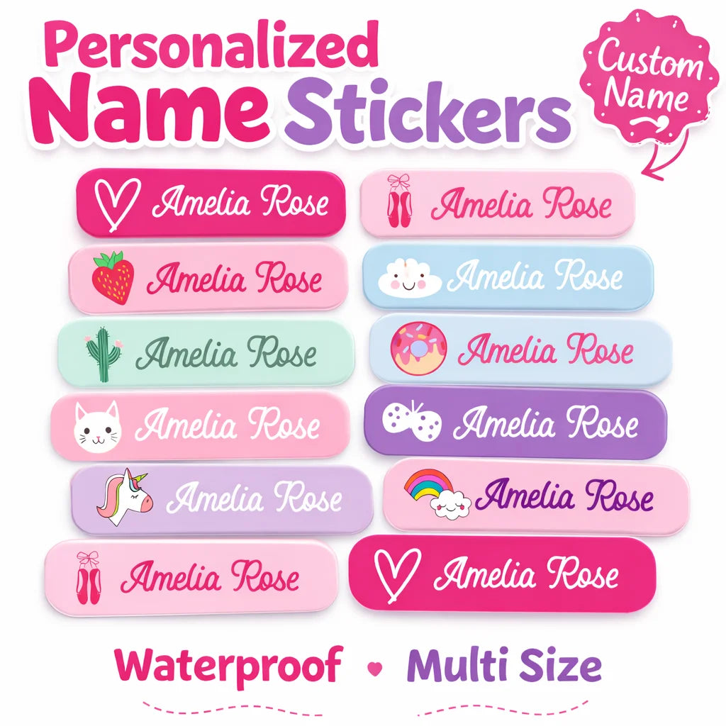 Personalized Name Stickers – Waterproof Custom Labels