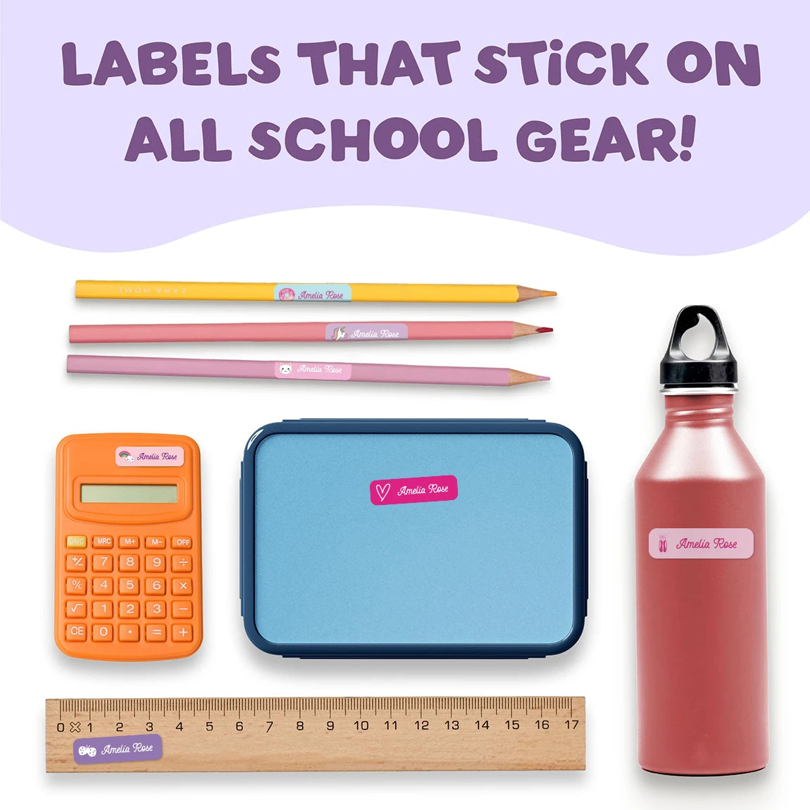 Personalized Name Stickers – Waterproof Custom Labels