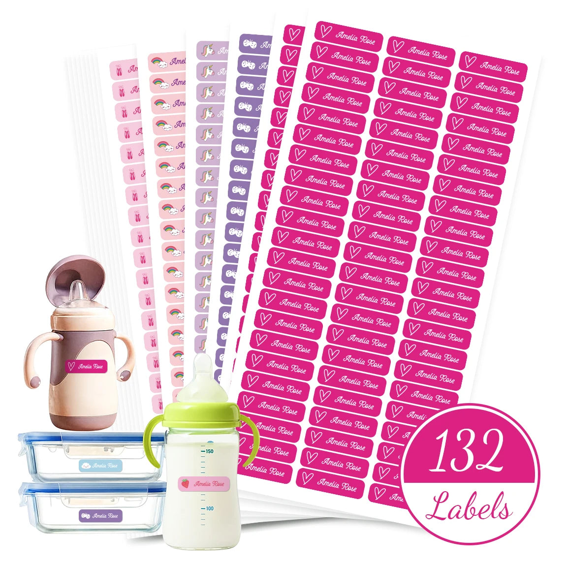 Personalized Name Stickers – Waterproof Custom Labels